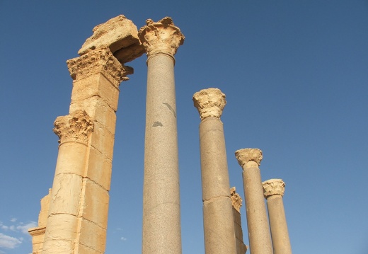Palmyre - Colonnes à l'entrée des thermes de Dioclétien