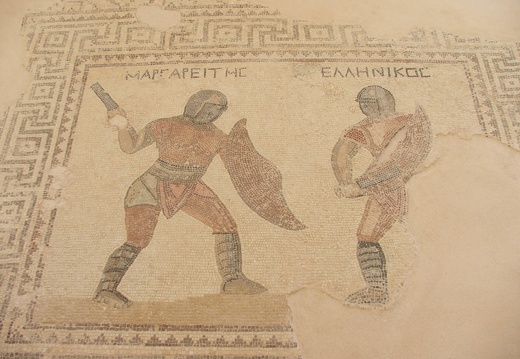 Kourion - La mosaïque de la maison des gladiateurs