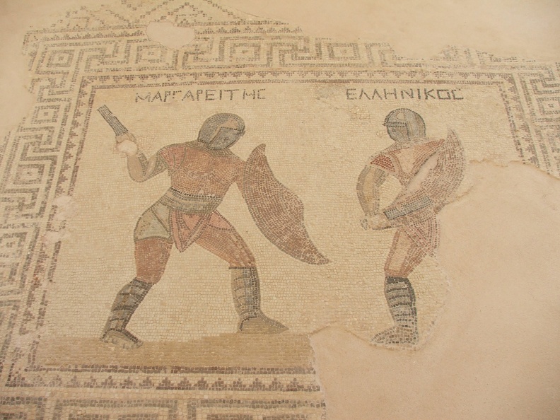 Kourion, mosaïque de la maison des gladiateurs.JPG