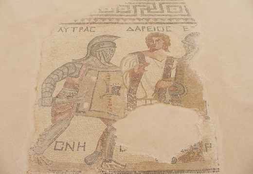 Kourion - La mosaïque des gladiateurs