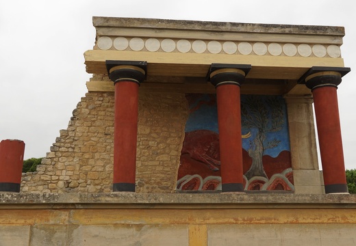 Knossos - La fresque du taureau chargeant 