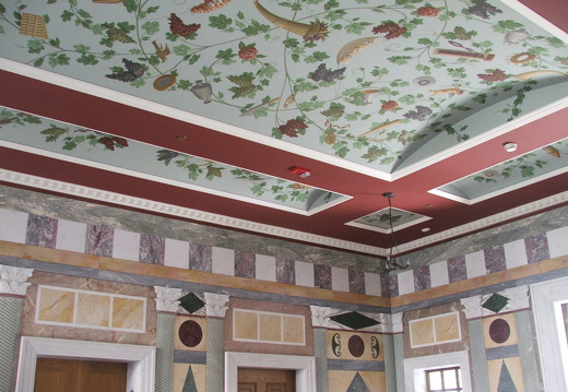 Villa Getty - Le plafond du triclinium