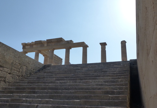 Lindos - Escalier menant à la stoa hellénistique