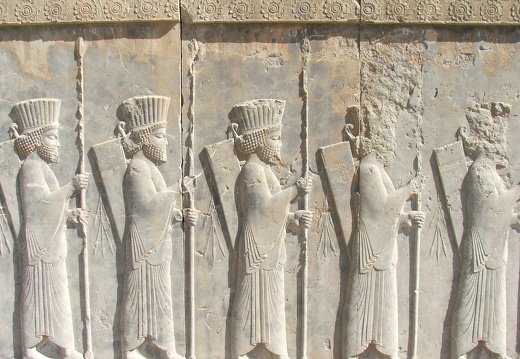 Persépolis - Fantassins perses - Relief du palais des 100 colonnes
