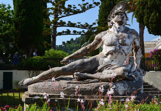 Achilleion de Corfou - Statue d'Achille mourant