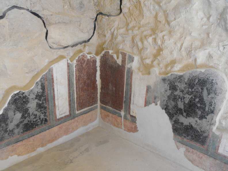 Massada, fresques du palais d’Hérode.JPG