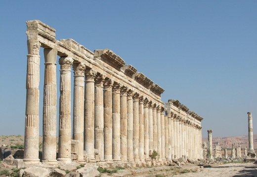 Apamée, la grande colonnade sur le cardo maximus