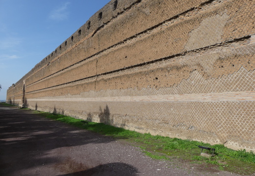 Tivoli, villa d'Hadrien,mur nord